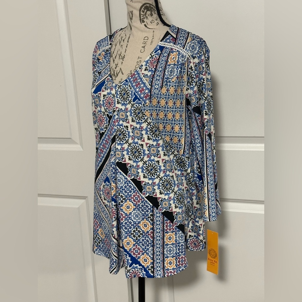 Ruby Rd. Multicolor Patterned Blouse - Picture 3 of 11